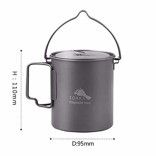 TOAKS Camping Titan Topf 750 ml