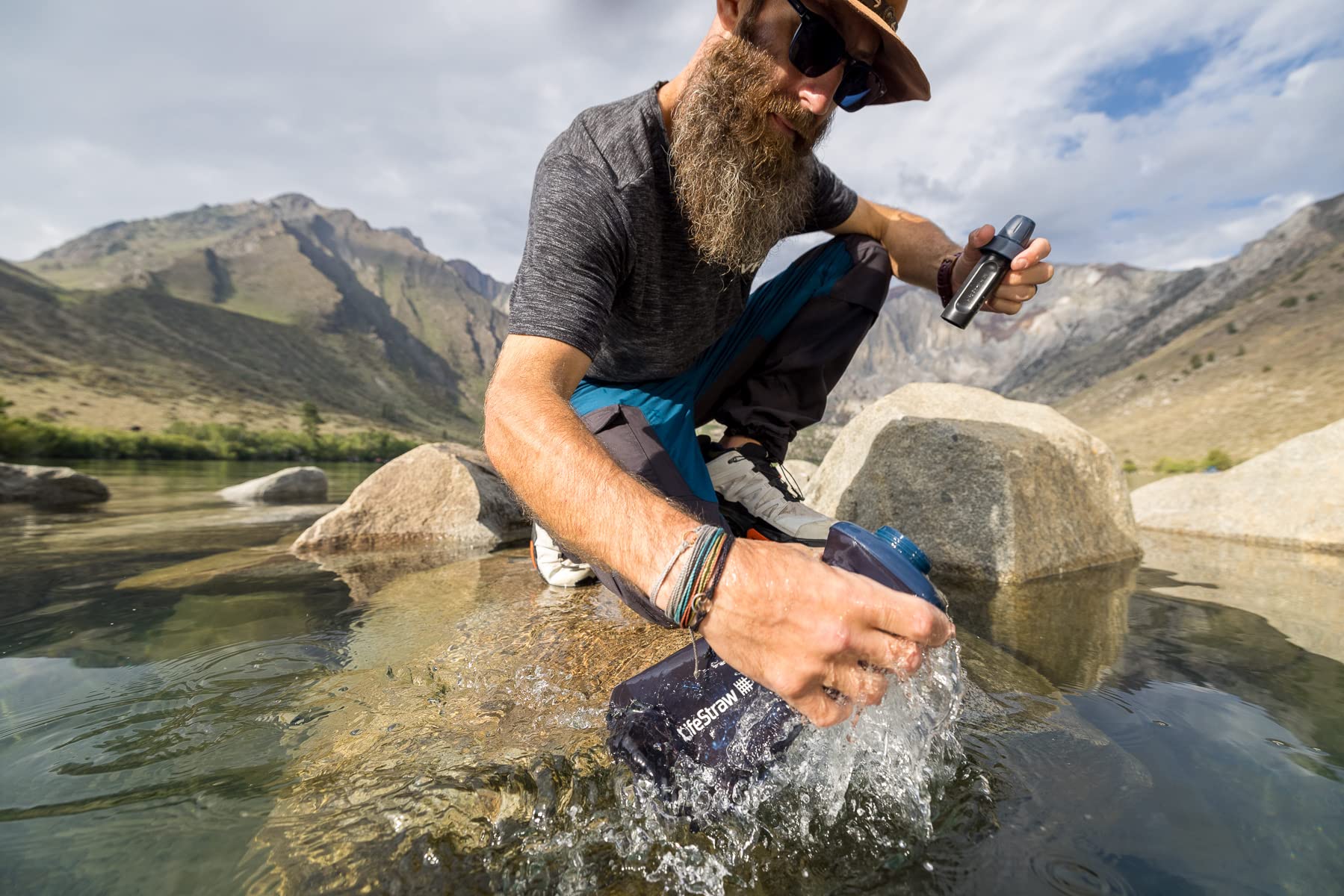 LifeStraw Peak Squeeze Flasche mit Wasserfilter