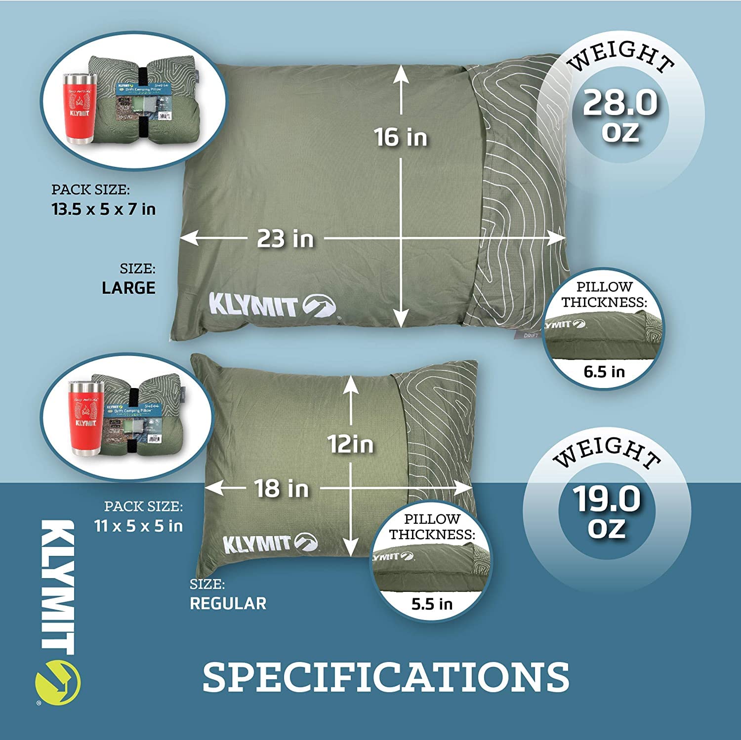 Klymit Drift-Pillow Campingkissen Regular