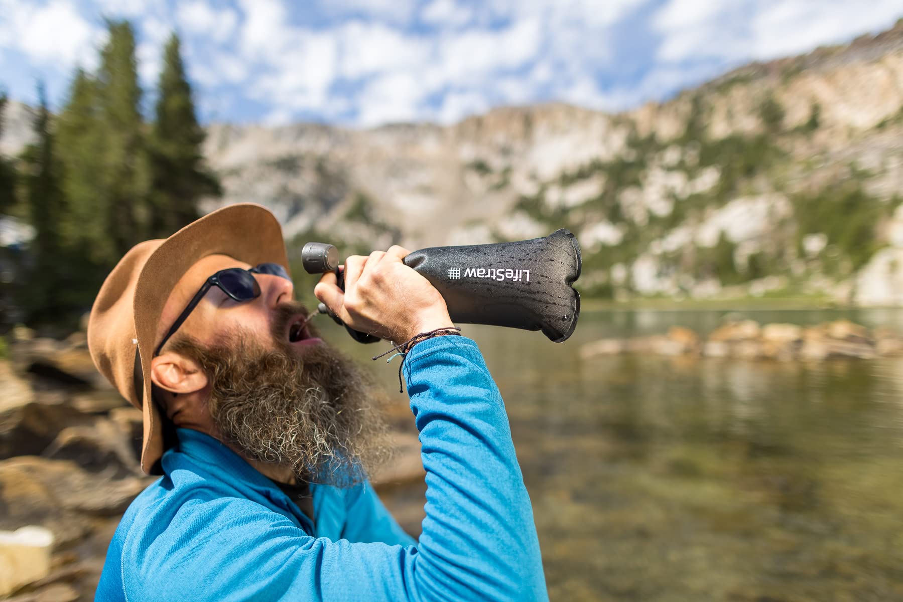 LifeStraw Peak Squeeze Flasche mit Wasserfilter