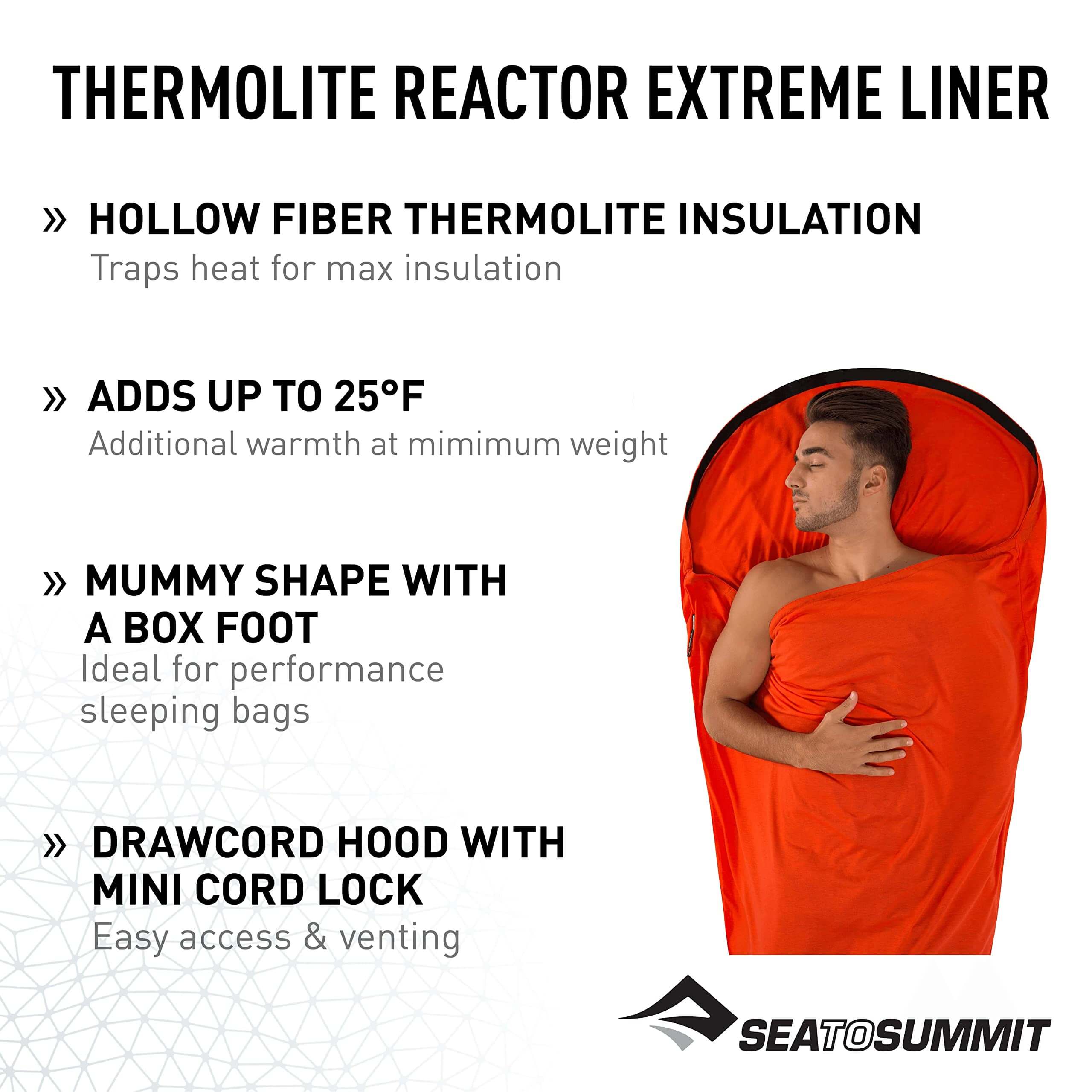 Sea to Summit Thermolite Reactor Extreme Mummyliner Long - Hüttenschlafsack